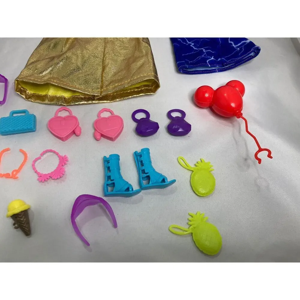 Vintage 1990’s Barbie Cothing & Accessories Purse Camera Mickey Balloon